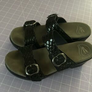 Dansko Black Slide Sandals 37
